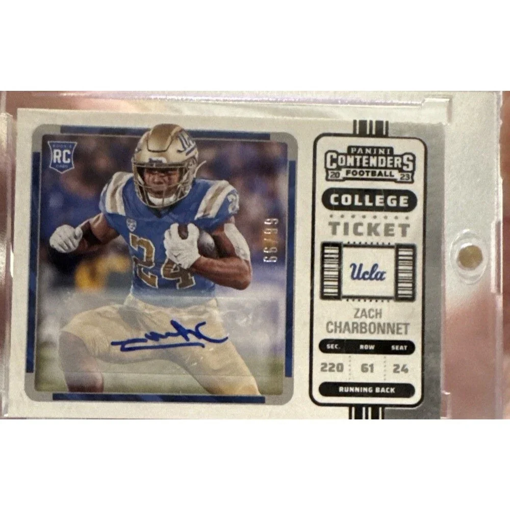 Zach Charbonnet 2023 Chronicles Draft Picks Contenders Autographs 93/99 #10 SEA
